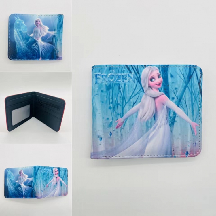 Frozen Full color Two fold short card case wallet 11X9.5CM