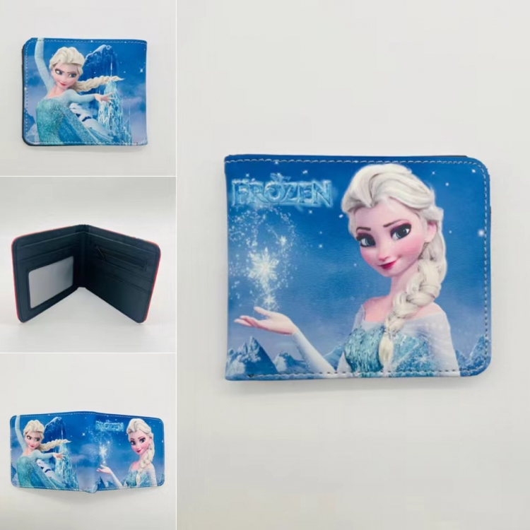 Frozen Full color Two fold short card case wallet 11X9.5CM