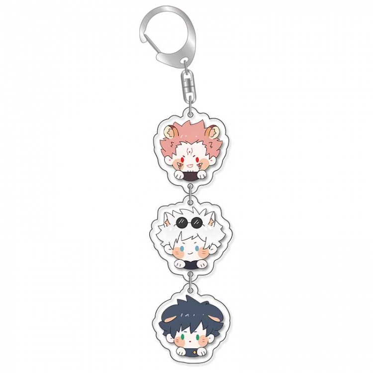 Jujutsu Kaisen Anime peripheral acrylic keychain pendant with 3 pendants price for 5 pcs 