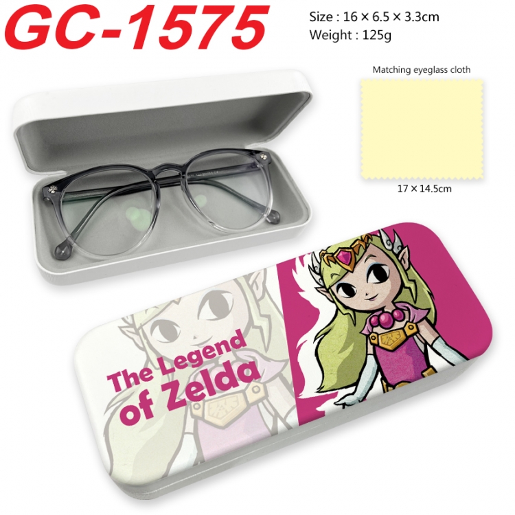 The Legend of Zelda Anime UV printed PU leather material glasses case 16X6.5X3.3cm