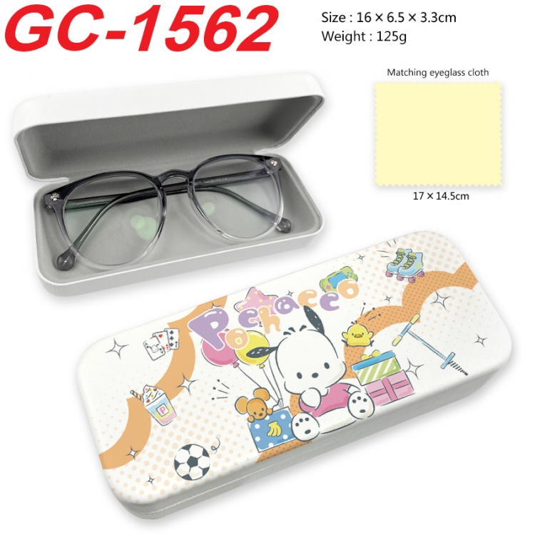 sanrio Anime UV printed PU leather material glasses case 16X6.5X3.3cm