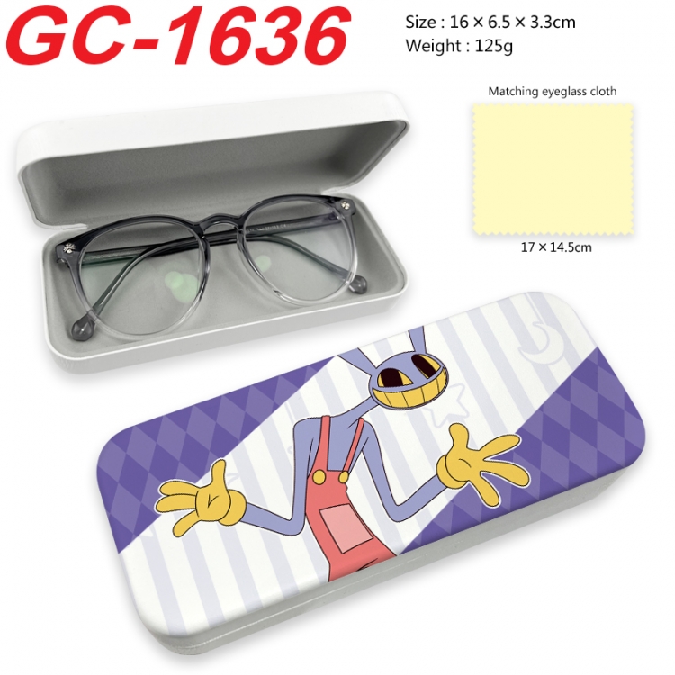 The Amazing Digital Circus Anime UV printed PU leather material glasses case 16X6.5X3.3cm