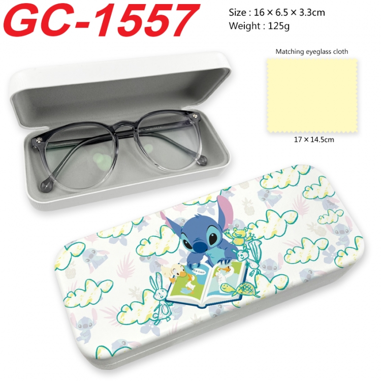 Lilo & Stitch Anime UV printed PU leather material glasses case 16X6.5X3.3cm