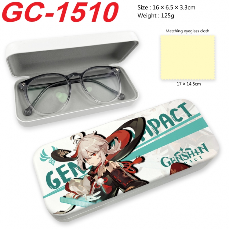 Genshin Impact Anime UV printed PU leather material glasses case 16X6.5X3.3cm