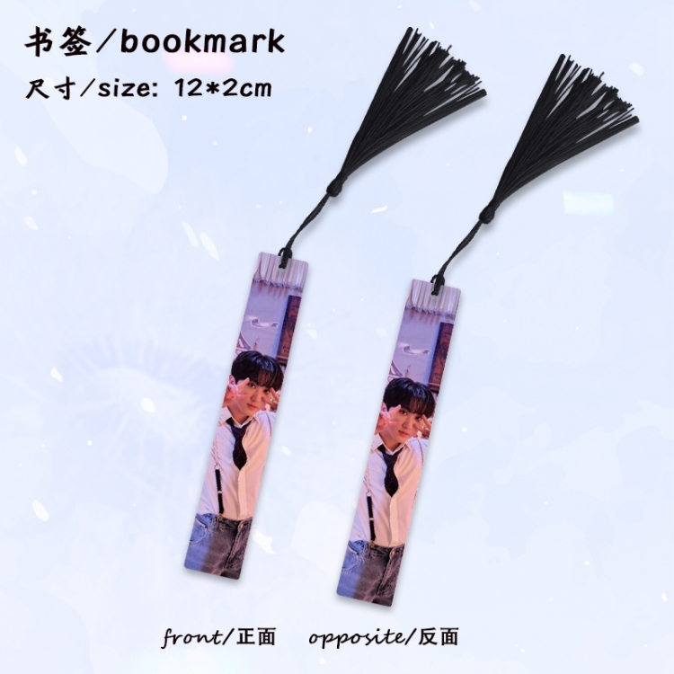 straykids Anime full-color printed metal bookmark stationery accessories 12X2CM price for 5 pcs