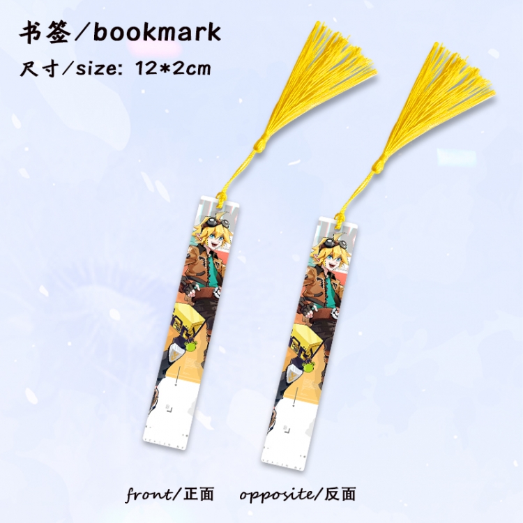 AOTU Anime full-color printed metal bookmark stationery accessories 12X2CM price for 5 pcs