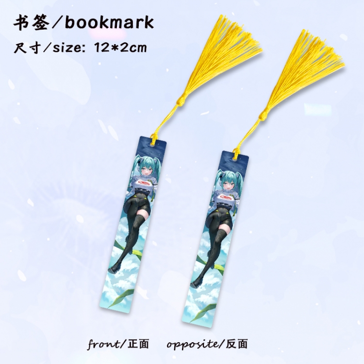Hatsune Miku Anime full-color printed metal bookmark stationery accessories 12X2CM price for 5 pcs