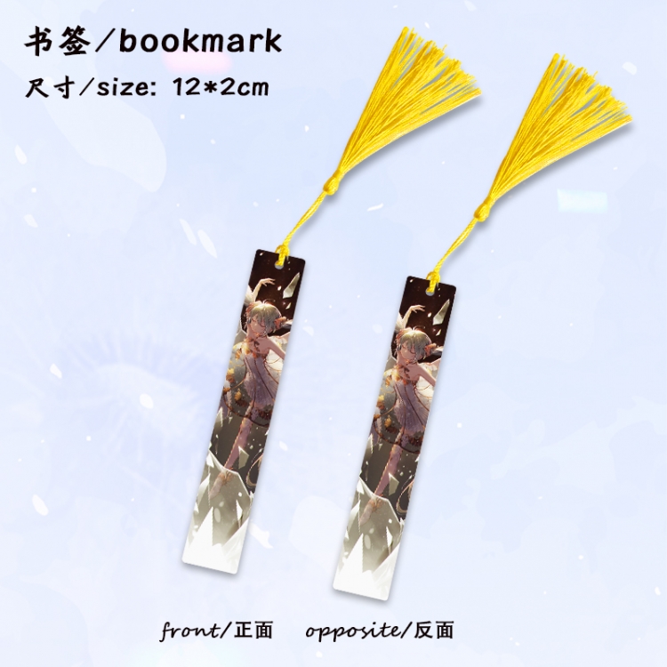 Hatsune Miku Anime full-color printed metal bookmark stationery accessories 12X2CM price for 5 pcs