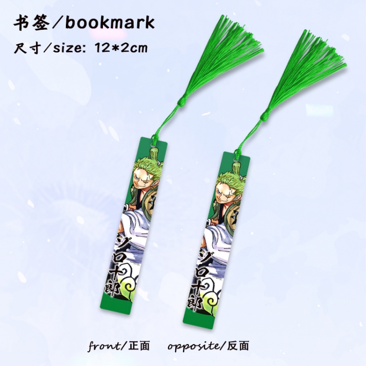 One Piece Anime full-color printed metal bookmark stationery accessories 12X2CM price for 5 pcs