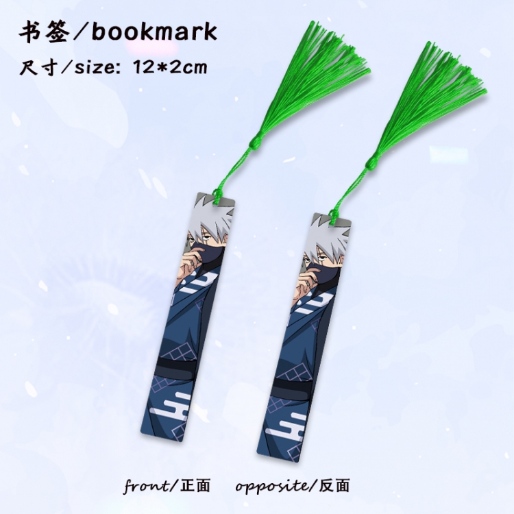  Naruto Anime full-color printed metal bookmark stationery accessories 12X2CM price for 5 pcs