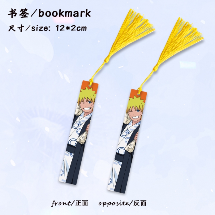  Naruto Anime full-color printed metal bookmark stationery accessories 12X2CM price for 5 pcs