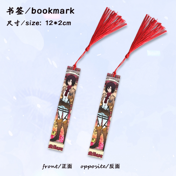 Shingeki no Kyojin Anime full-color printed metal bookmark stationery accessories 12X2CM price for 5 pcs