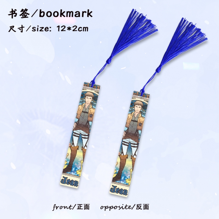 Shingeki no Kyojin Anime full-color printed metal bookmark stationery accessories 12X2CM price for 5 pcs