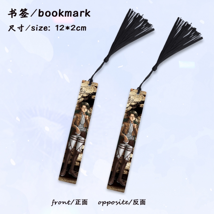 Shingeki no Kyojin Anime full-color printed metal bookmark stationery accessories 12X2CM price for 5 pcs