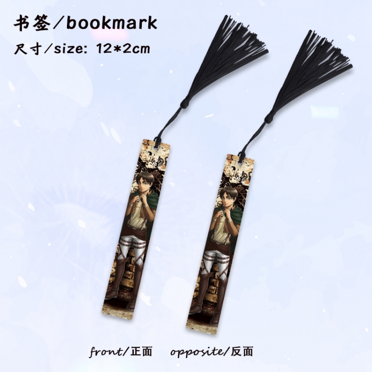 Shingeki no Kyojin Anime full-color printed metal bookmark stationery accessories 12X2CM price for 5 pcs
