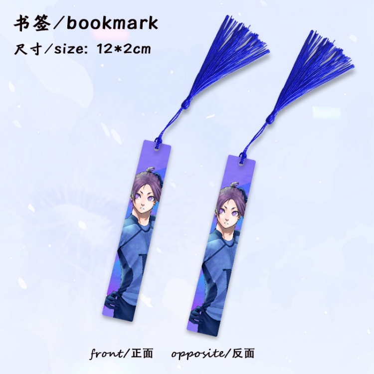 BLUE LOCK Anime full-color printed metal bookmark stationery accessories 12X2CM price for 5 pcs