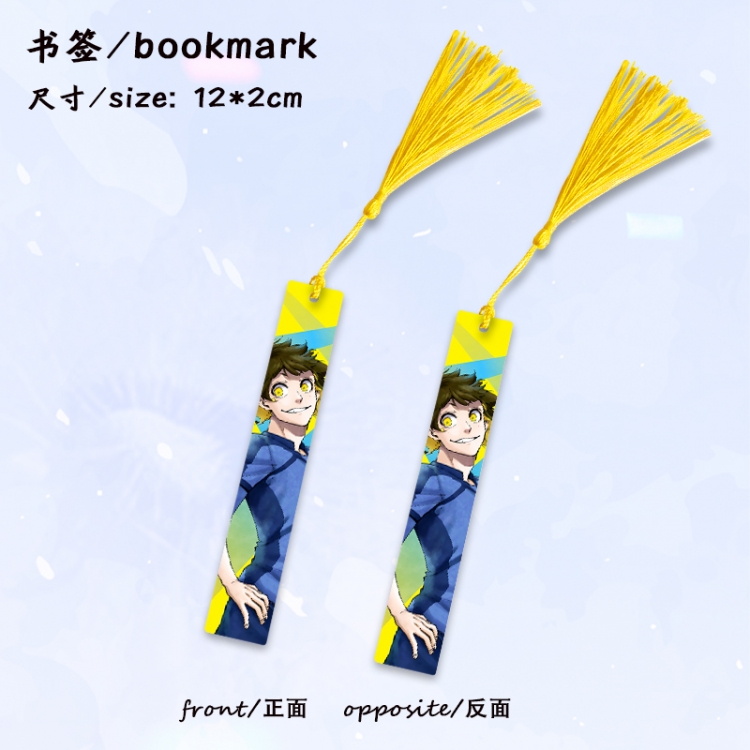 BLUE LOCK Anime full-color printed metal bookmark stationery accessories 12X2CM price for 5 pcs