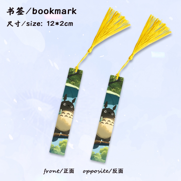  TOTORO Anime full-color printed metal bookmark stationery accessories 12X2CM price for 5 pcs