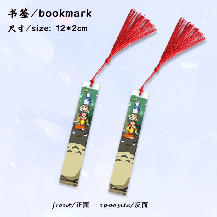  TOTORO Anime full-color printed metal bookmark stationery accessories 12X2CM price for 5 pcs