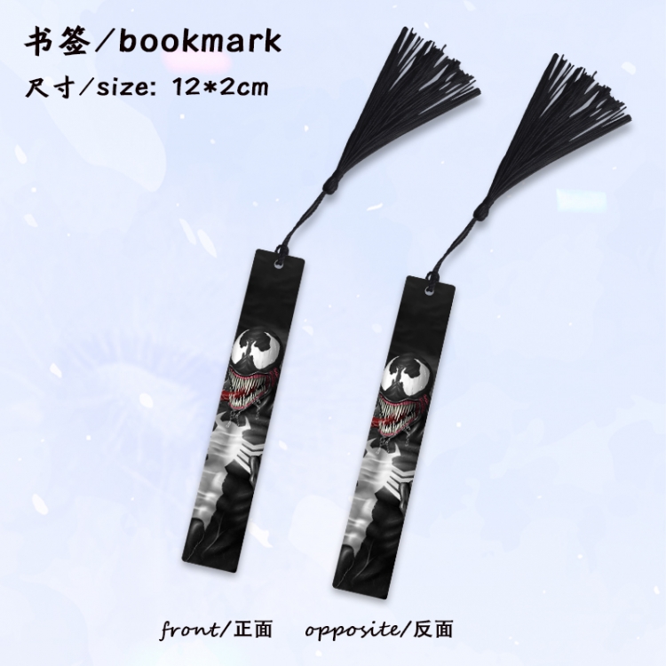 venom Anime full-color printed metal bookmark stationery accessories 12X2CM price for 5 pcs
