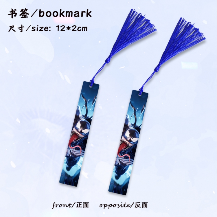 venom Anime full-color printed metal bookmark stationery accessories 12X2CM price for 5 pcs