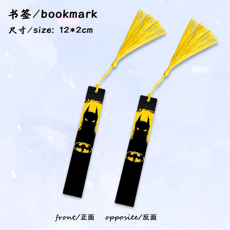 Batman Anime full-color printed metal bookmark stationery accessories 12X2CM price for 5 pcs