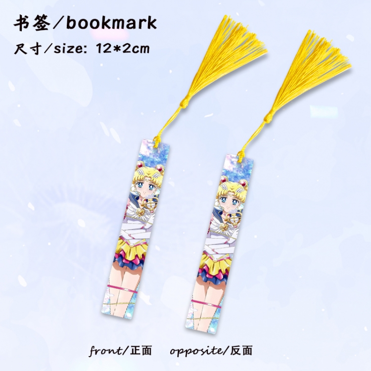  sailormoon Anime full-color printed metal bookmark stationery accessories 12X2CM price for 5 pcs