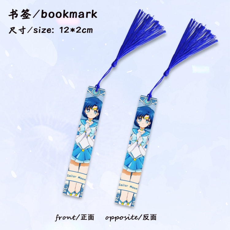  sailormoon Anime full-color printed metal bookmark stationery accessories 12X2CM price for 5 pcs