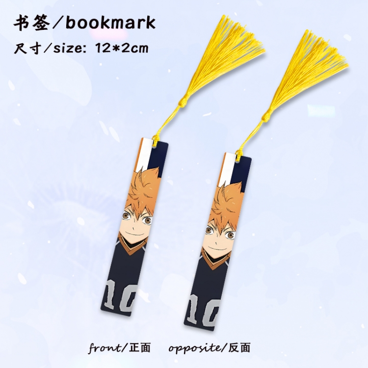 Haikyuu!! Anime full-color printed metal bookmark stationery accessories 12X2CM price for 5 pcs