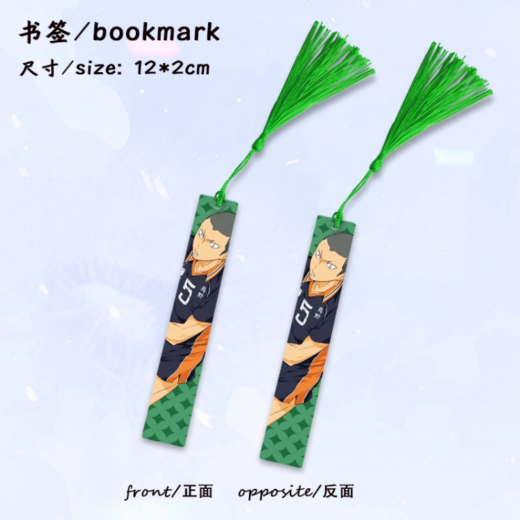 Haikyuu!! Anime full-color printed metal bookmark stationery accessories 12X2CM price for 5 pcs
