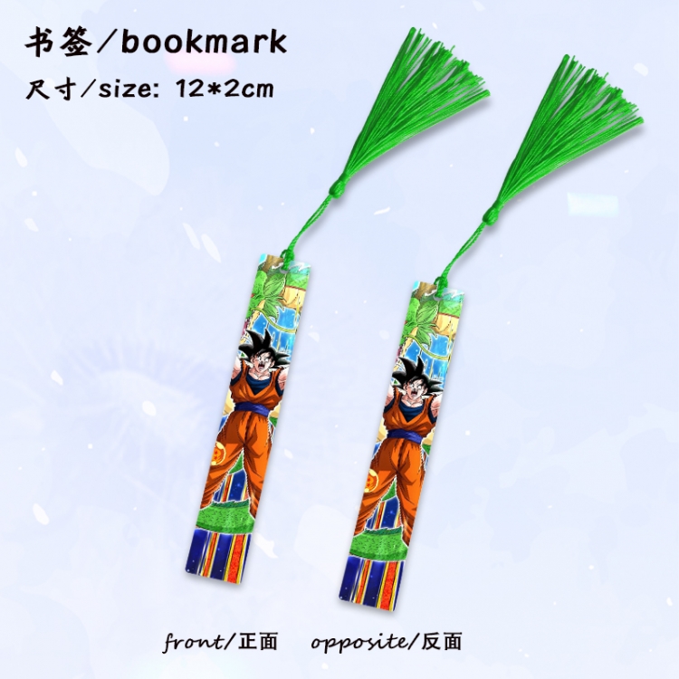 DRAGON BALL Anime full-color printed metal bookmark stationery accessories 12X2CM price for 5 pcs