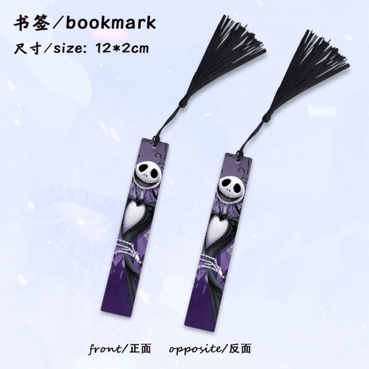 The Nightmare Before Christmas Anime full-color printed metal bookmark stationery accessories 12X2CM price for 5 pcs