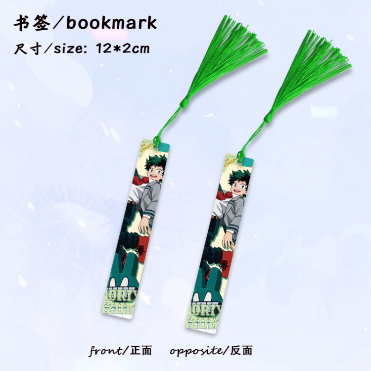 My Hero Academia Anime full-color printed metal bookmark stationery accessories 12X2CM price for 5 pcs