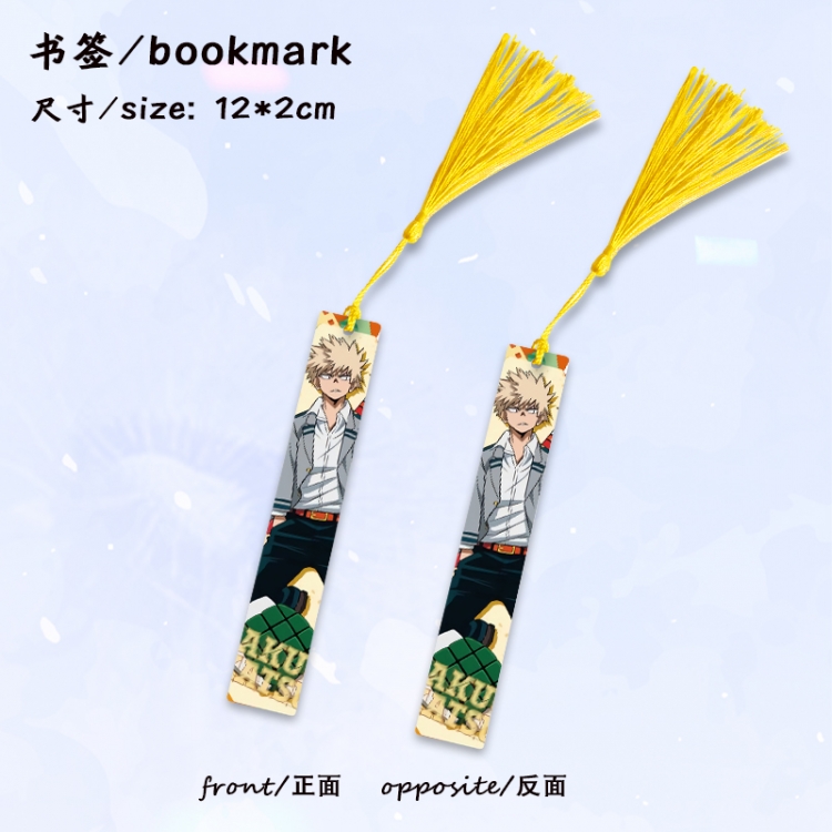 My Hero Academia Anime full-color printed metal bookmark stationery accessories 12X2CM price for 5 pcs