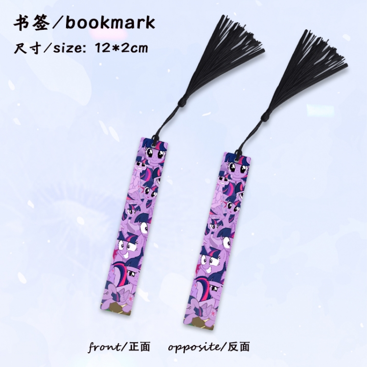 My Little Pony Anime full-color printed metal bookmark stationery accessories 12X2CM price for 5 pcs
