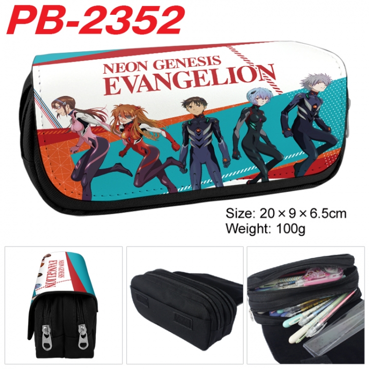 EVA Anime double-layer pu leather printing pencil case 20x9x6.5cm