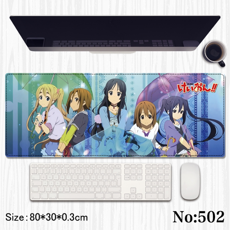 K-ON! Anime peripheral computer mouse pad office desk pad multifunctional pad 80X30X0.3cm