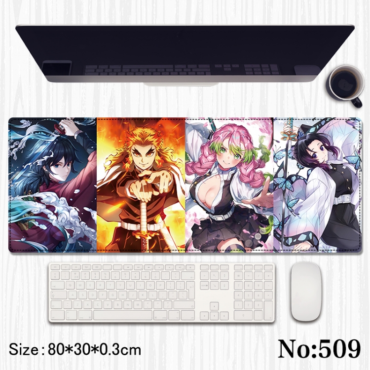  Demon Slayer Kimets Anime peripheral computer mouse pad office desk pad multifunctional pad 80X30X0.3cm