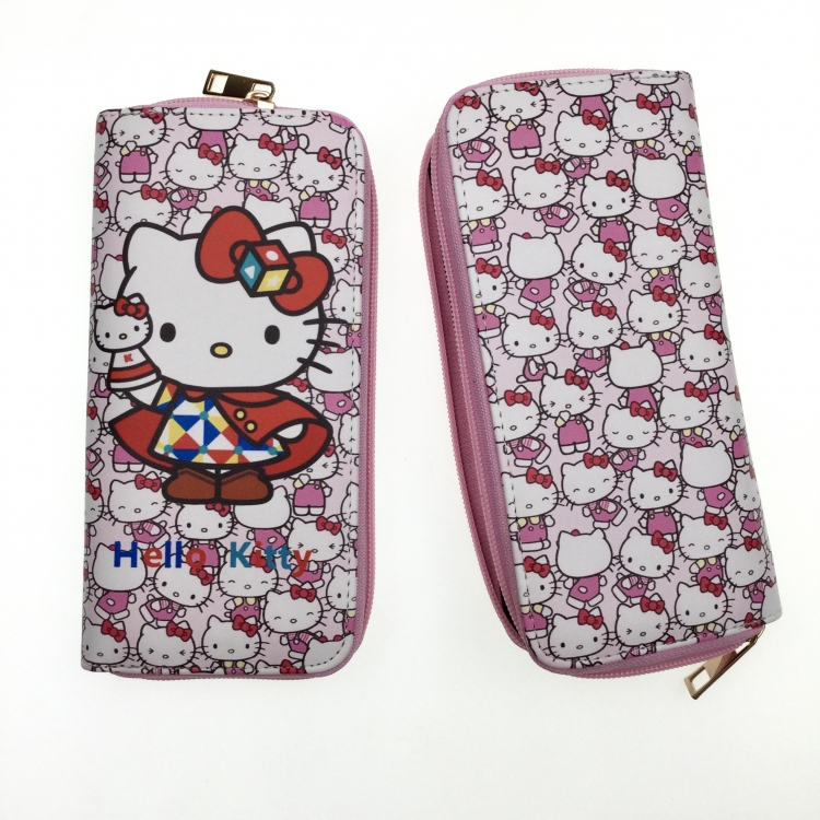 hello kitty Full Color Printing Long section Zipper Wallet Purse