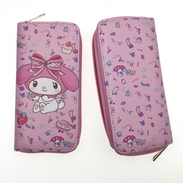melody Full Color Printing Long section Zipper Wallet Purse