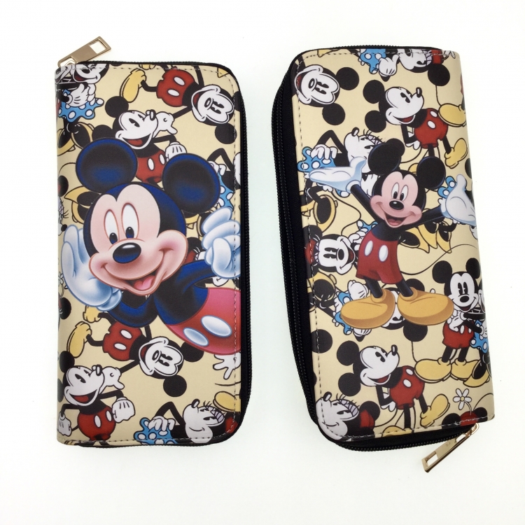 Mickey  Full Color Printing Long section Zipper Wallet Purse
