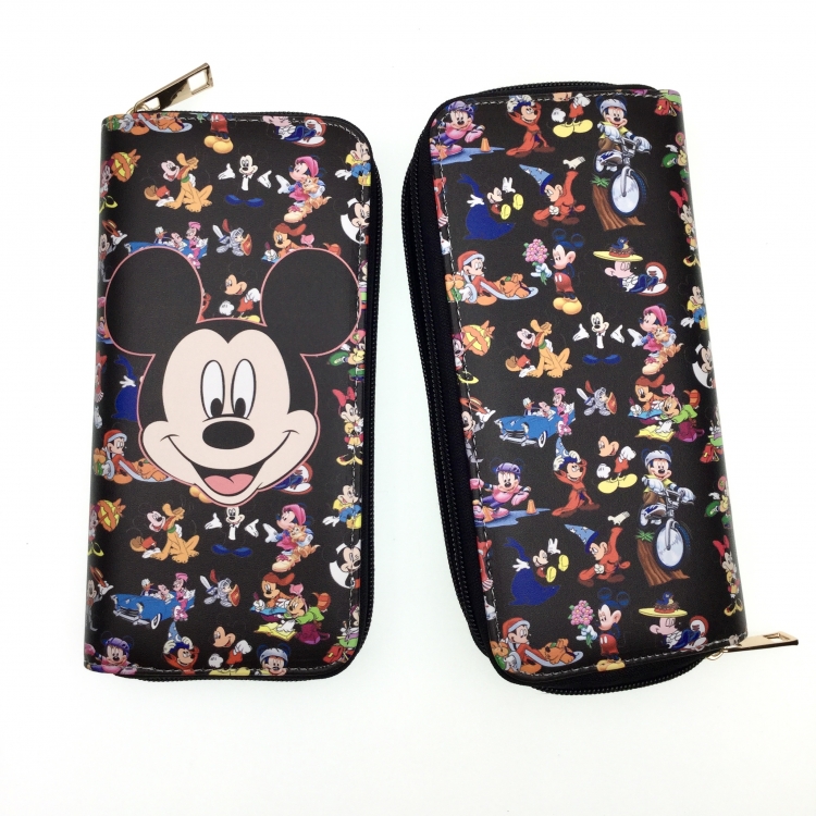 Mickey Full Color Printing Long section Zipper Wallet Purse
