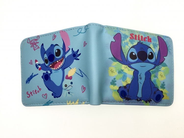 Lilo & Stitch Anime two fold  Short wallet 11X9.5CM 60G 