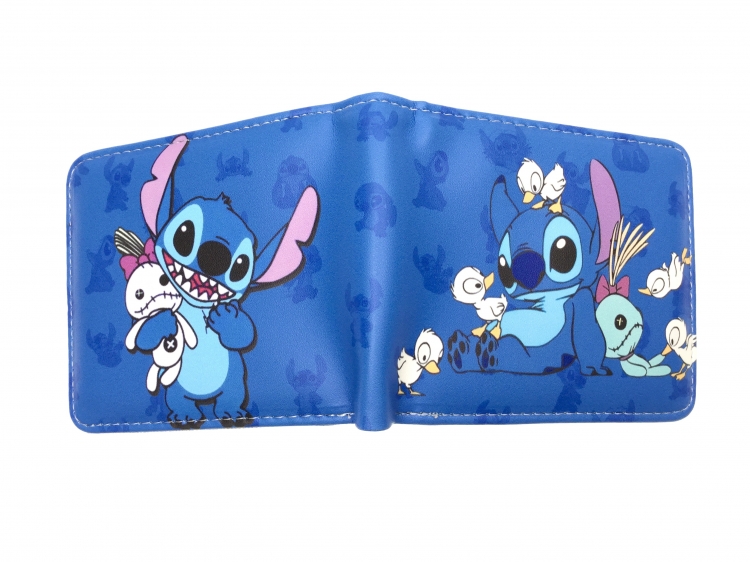 Lilo & Stitch Anime two fold  Short wallet 11X9.5CM 60G 