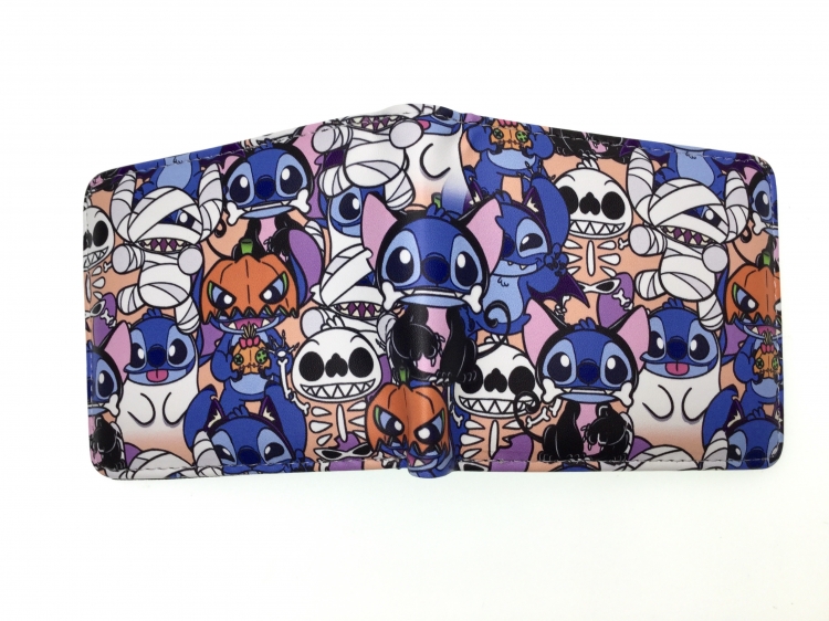 Lilo & Stitch Anime two fold  Short wallet 11X9.5CM 60G