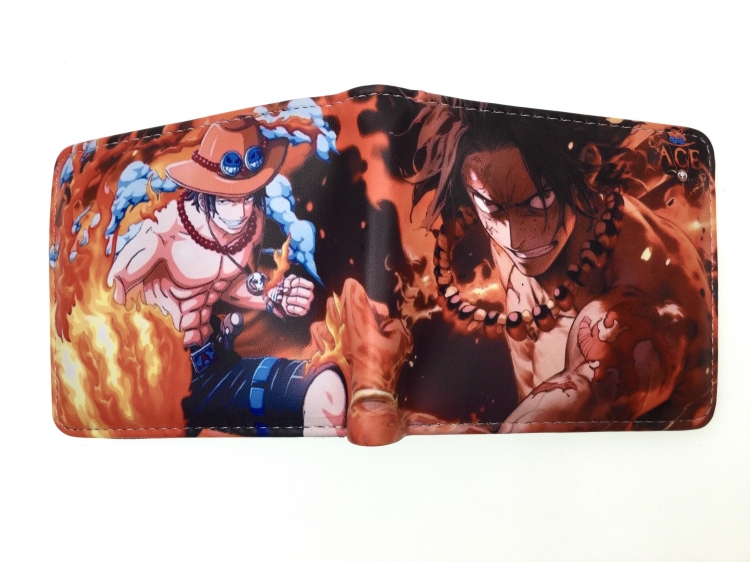 One Piece Anime two fold  Short wallet 11X9.5CM 60G