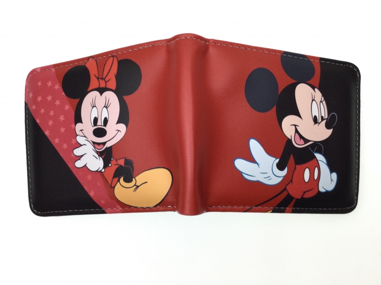Mickey Anime two fold  Short wallet 11X9.5CM 60G 