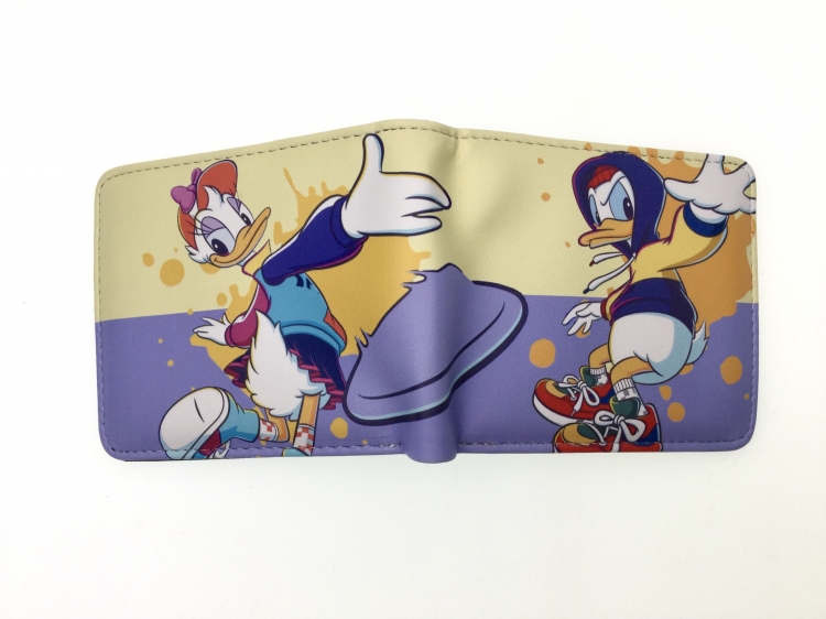 Donald Duck Anime two fold  Short wallet 11X9.5CM 60G