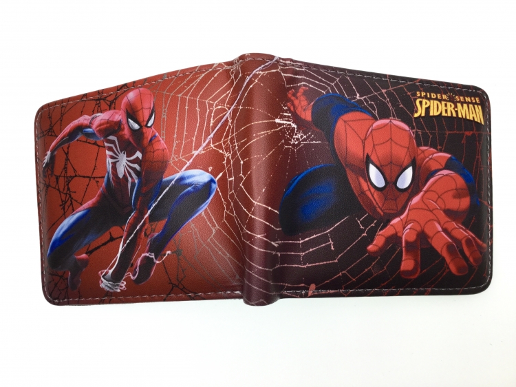 Spiderman Anime two fold  Short wallet 11X9.5CM 60G