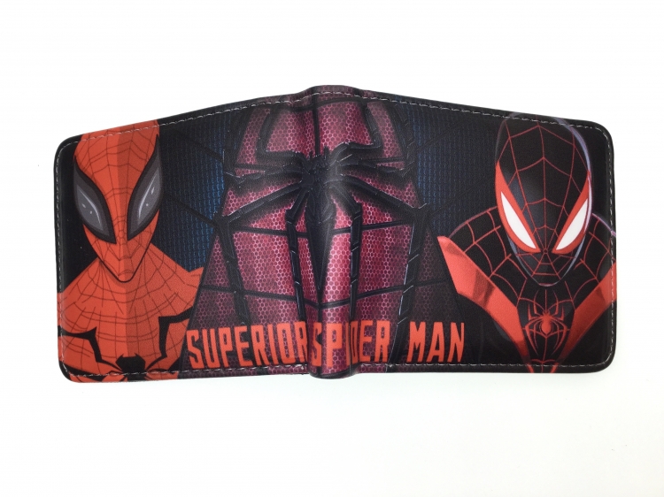 Spiderman Anime two fold  Short wallet 11X9.5CM 60G